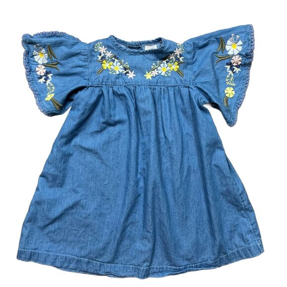 Mud Pie Other - Gorgeous Embroidered Denim Swing Dress